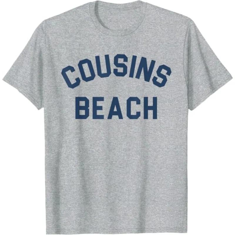 Women's Retro Vintage COUSINS BEACH T-Shirt Men Oversize Tee Cotton Streetwear Loose Short Sleeve Top The Summer I Turned Pretty