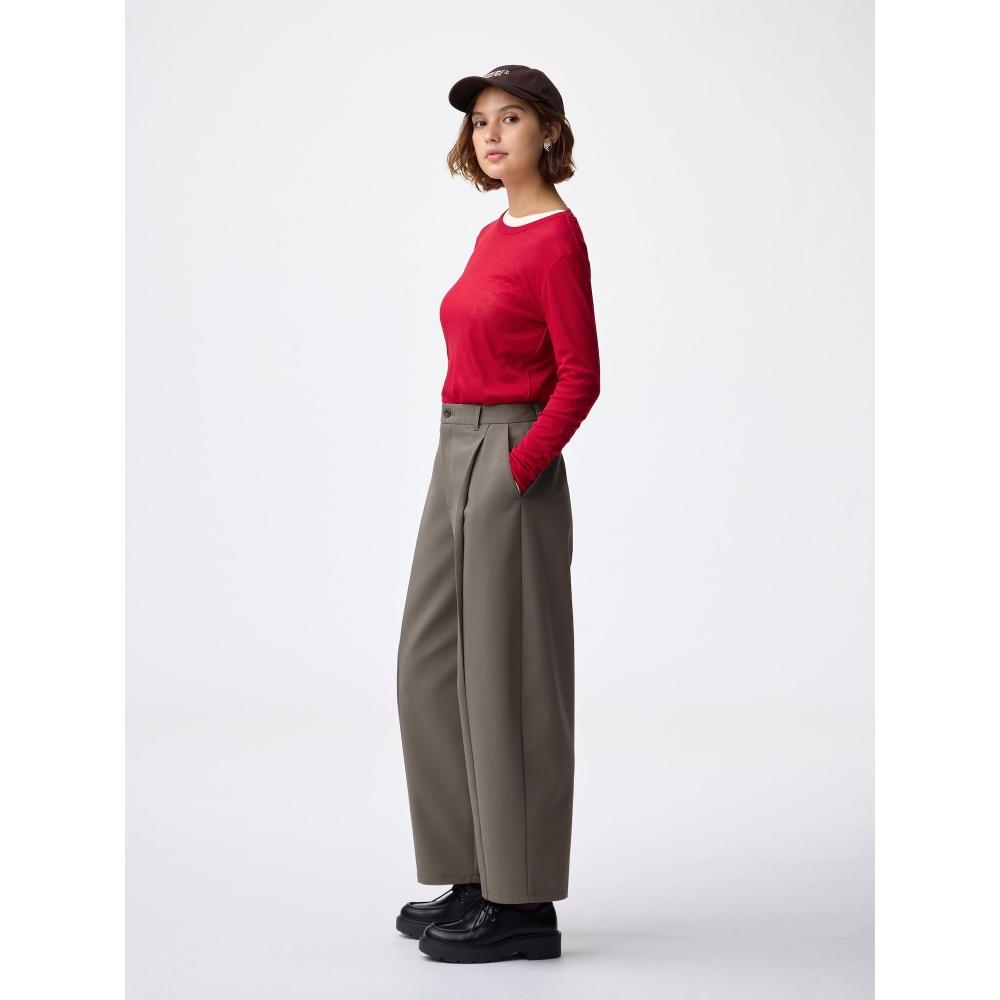 Gu By UniQlo Brushed Wide Tapered Pants Q
