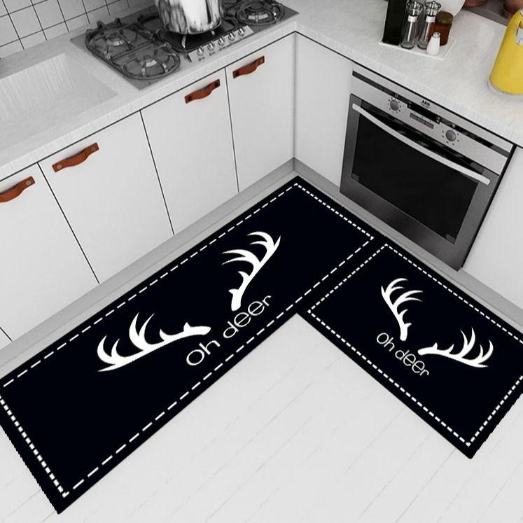 Home Kitchen Floor Mat Anti Slip Water Absorbing Entrance Door Floor Mat Bathroom and Toilet Floor Mat
