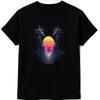 Synthwave T Shirt Retro 80s Neon Sunset City Palm Trees Vaporwave Tee