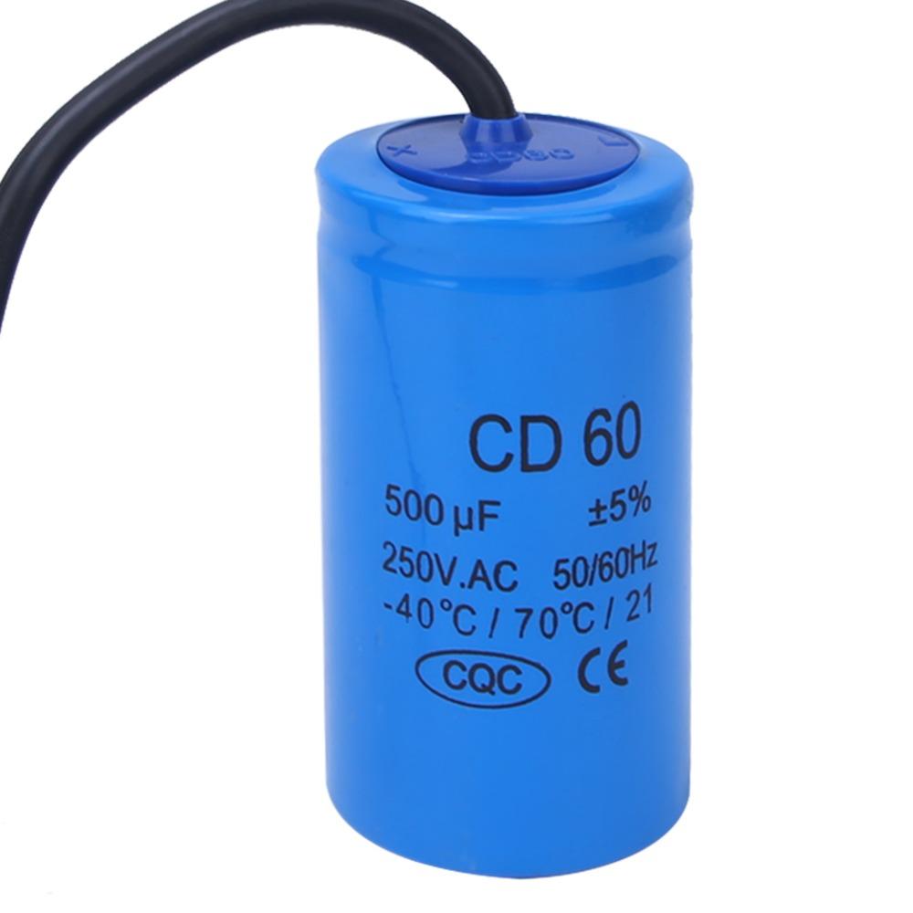 Wire Included CD60 Start Capacitor 250VAC CD60 Run Start Capacitor  Air Compressor