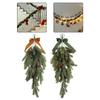 Christmas Wreath Pine Needle Garland Velvet Bow Easy Integration Generous Length