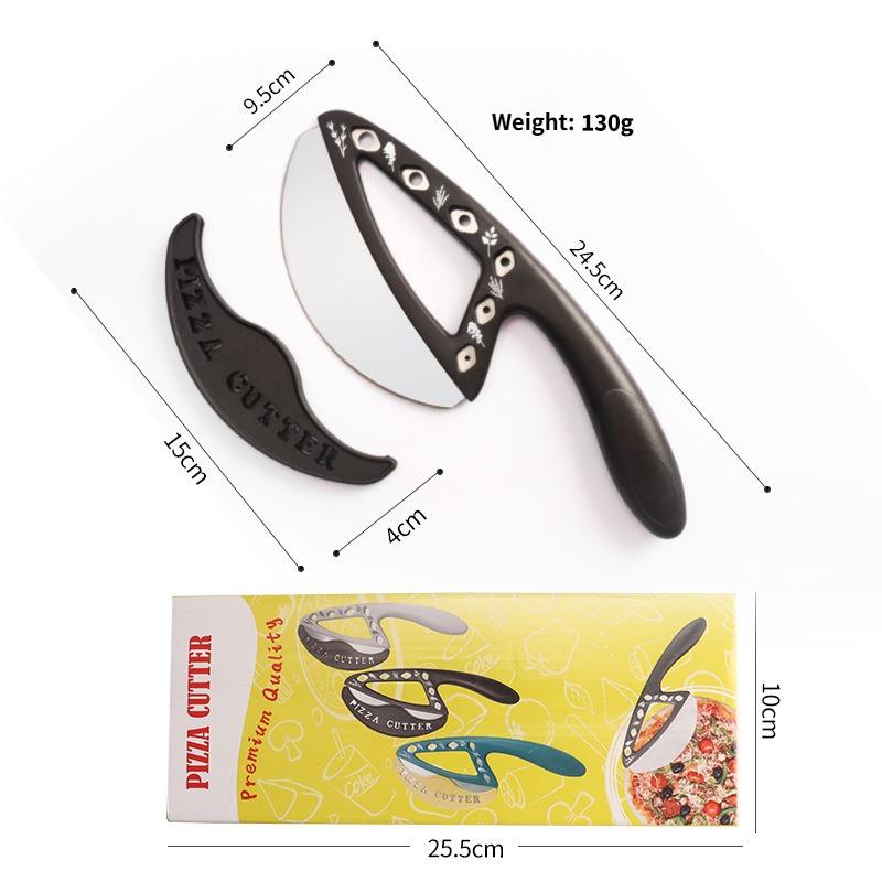 Stainless Steel Pizza Cutter Double Handle Large Size Pizza Wheel for Fast Easy Slicing Through Thick Crusts 1