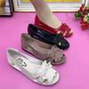 Mom Shoes Summer Sandals Soft Sole Fish Mouth Shoes Hollow Hole Shoes Breathable Sandals