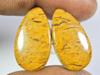21Cts.Natural Mariam Jasper Matched Pair Pear Cabochon Gemstone 13X23X03MM SK-148
