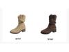 Women's Retro Hidden Heel Suede Mid-Calf Western Boots with Chunky Heel - 2025 Spring & Autumn Collection