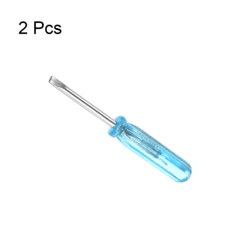 uxcell Mini Flathead Screwdriver, 2.0mm x 45mm, Durable, for Repairing Small Appliances, Pack of 2