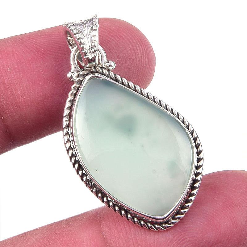 

Натуральный Хризопраз Драгоценный камень 925 Проба Стерлинговое Серебро Подарочная Подвеска 1,50 q2Y19