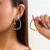 Jiedin Titanium Steel Love Exaggerated Stud Earrings Earrings Do Not Fade Jewelry Stainless Steel Jewelry