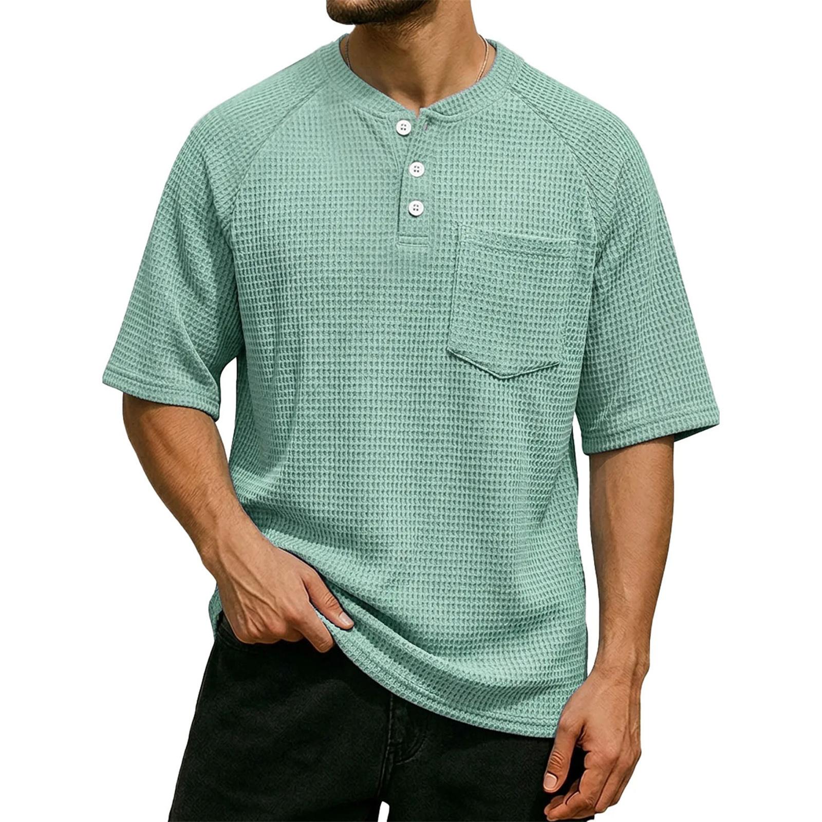 

Men s Casual Short-Sleeve -Weave Shirt XL світло-зелений колір