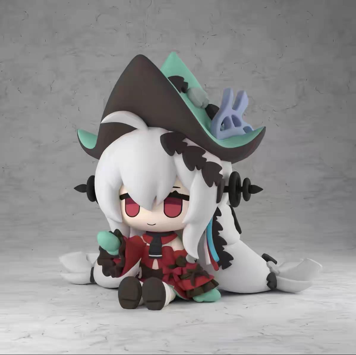 7cm Arknights Skadi The Corrupting Heart Cute Version Sitting Pose Anime Figure Model Statue Collection Desktop Decoration Toy