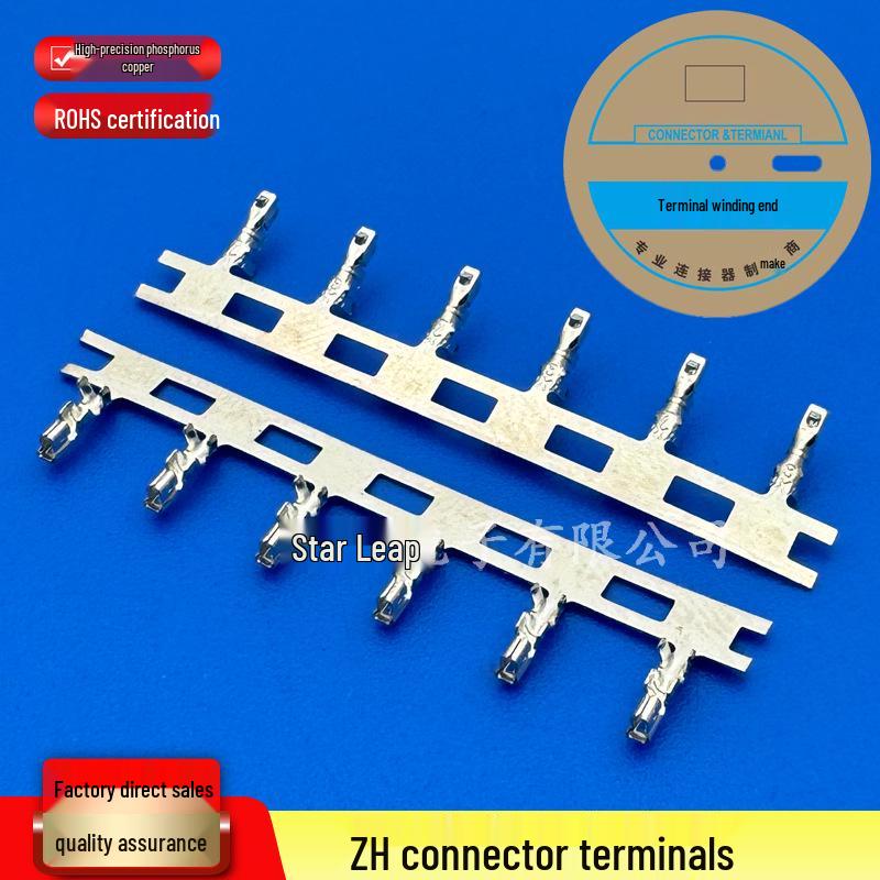 ZH Terminal Connector 1.5mm Phosphor Bronze Wire-to-Wire Plug with Continuous Winding Male and Female Pins