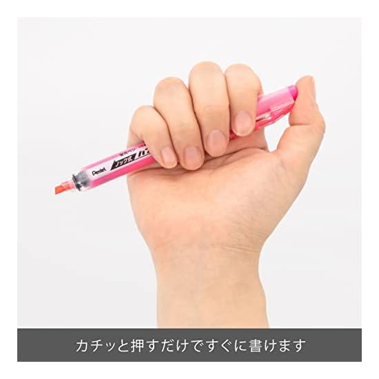Pentel Highlighter, Retractable, Handy-line S, Pink, 10-pack, SXNS15-P