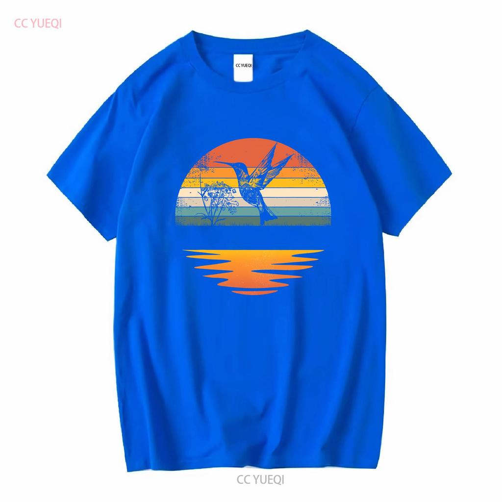 Hummingbird Vintage Retro Hummingbirds T Shirt vintage Washed designer clothes Versatile Casual Soft Top For Everyday Wear