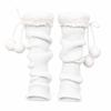 1pair Solid Color Knitted Leg Warmers Warm Winter Foot Cover Cute Mid-Calf Length Socks  Girl