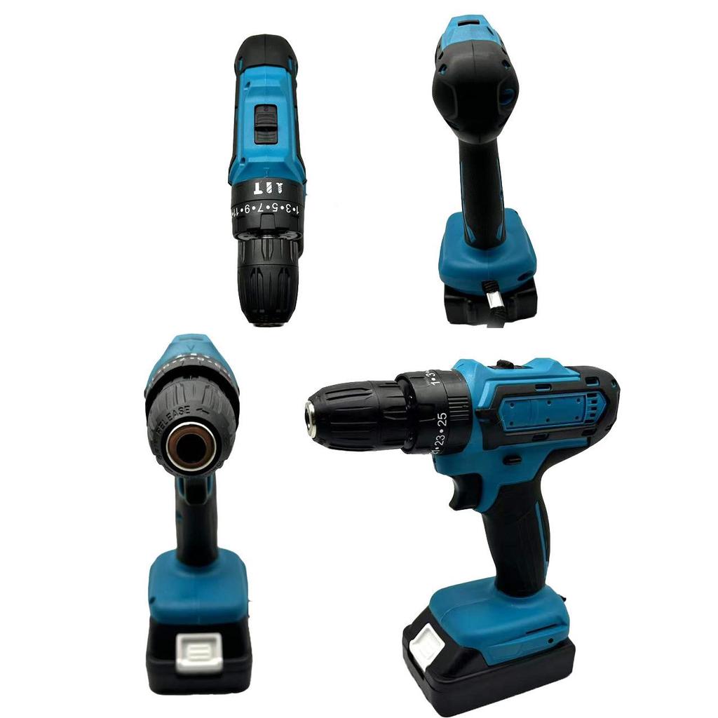 21V Rechargeable Lithium Battery Multifunctional Cordless Pistol Drill & Electric Screwdriver