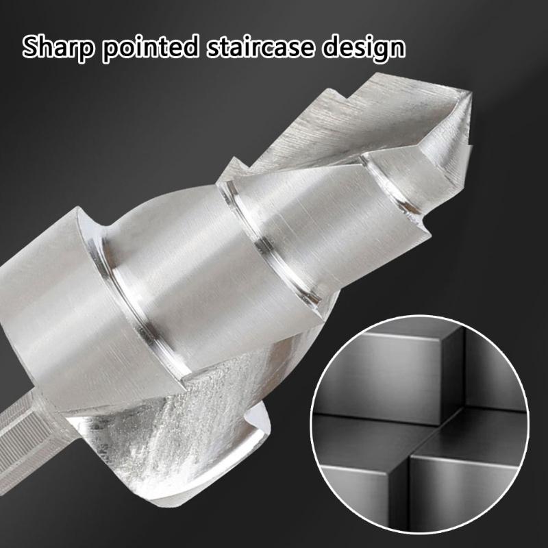Steel Double/Triple Edged PVC Lifting Stepped Drill Bit for Precise Water Pipe Cutting Hole Expansion Hole Opener Tool