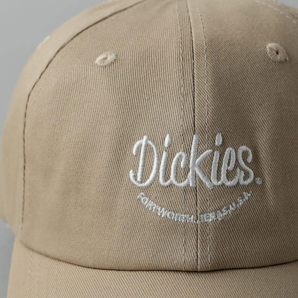 Dickies Patch Emblem Low Cap Logo Polo Cap Hat for Men and Women, Unisex, Solid Color, 874 6-Panel Cotton Cap, Baseball Cap, 024 Looking Beige