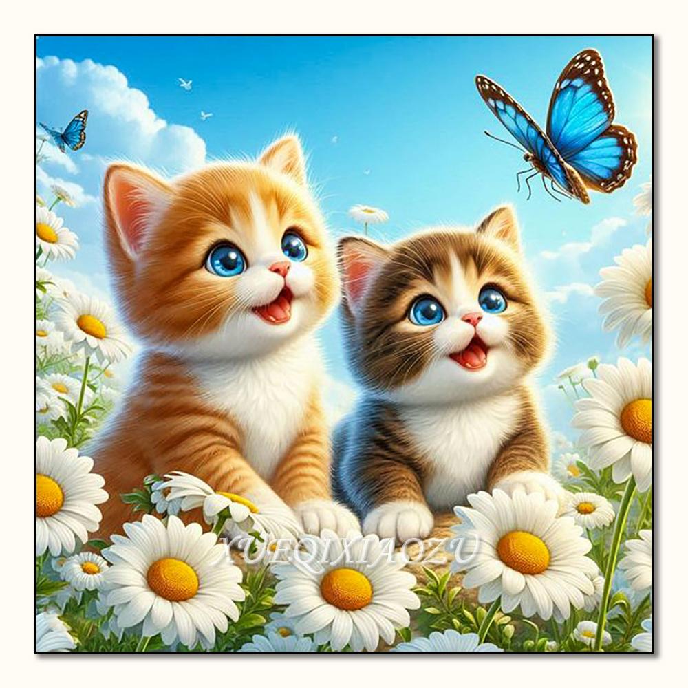 5D Diamond Painting Animal Dog Tiger Cat Cross Stitch Mosaic Kits Home Decoration Wall Stickers DIY Handmade Gift