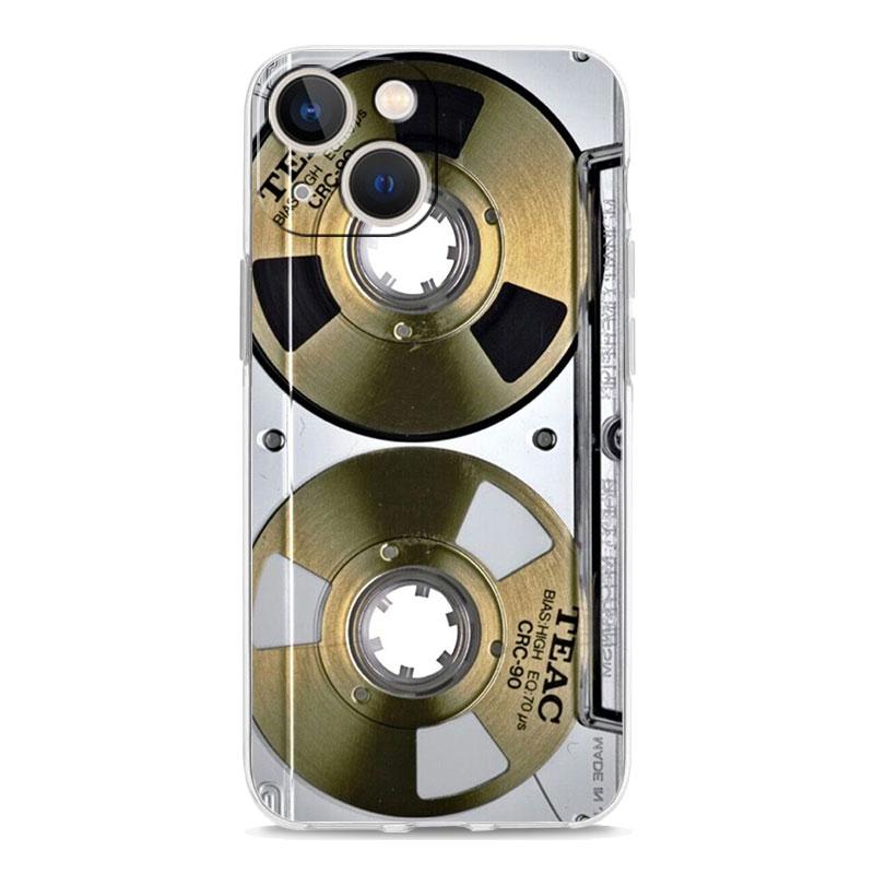 Custodia per Telefono Per iPhone 17 Custodie iPhone Air 16 15 12 13 14 Pro Max 7 8 Plus 16Pro iPhone11 Morbida Cover Cassetta Musicale Vintage