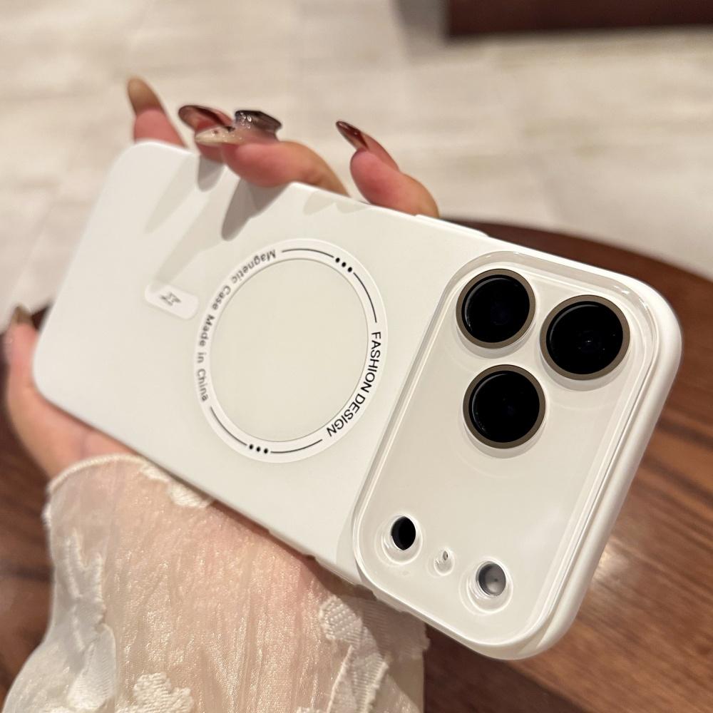 Full Glass Camera Protection Magnetic Wireless Charging Case For iPhone 17 16 15 14 13 12 11 Liquid Silicone Soft Matte Cover