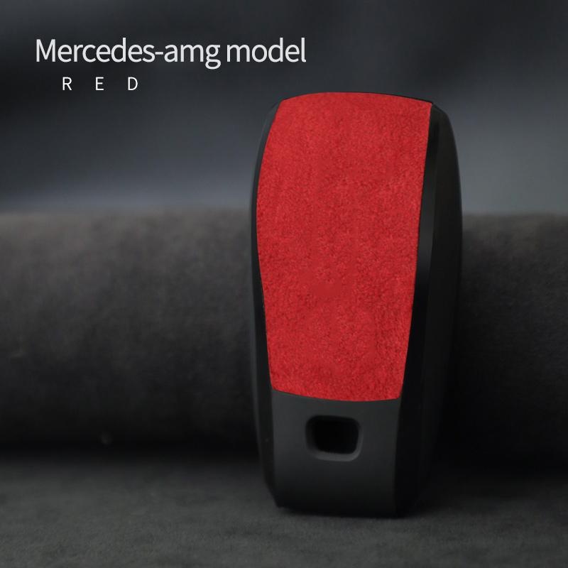 Styling Mouldings Car Key Bag Alcantara Suede For Mercedes Benz A, C, E, S, G, clase W177, W205, W213, W222, X167, GLC, CLA, GLB