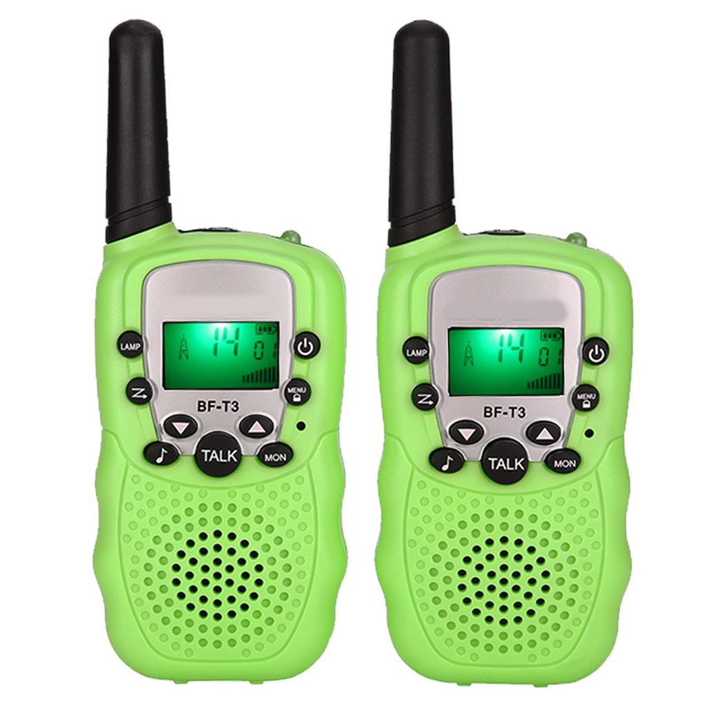 2 Stück/Set Kinderspielzeug 22 Kanal Walkie Talkies Radio UHF Große Reichweite Handfunkgerät Grün