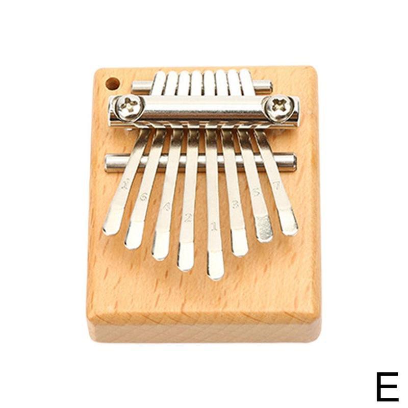 Bærbar Mini Sapele-plate med 8 nøkler Kalimba Nybegynnere Tommel Piano Gave