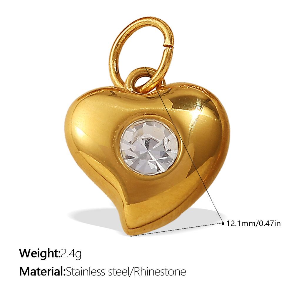 European and American creative gold mini DIY butterfly love pendant collection stainless steel plated 18K gold compact accessories