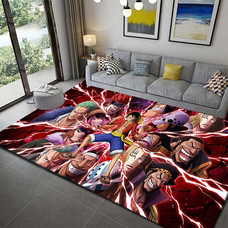 One Piece Anime Battle Scene Rug Soft Durable Carpet for Bedroom Living Room Decor