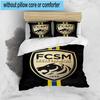 3PCS Fcsm Football Club Emblem Bedding Set,Including 1pc Duvet Cover And 2pcs Pillowcases Perfect for Bedroom, Dormitory, Fan Christmas Gift