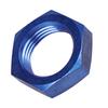 5 Pcs AN8 Female Thread Hex Locking Nut Metal Alloy Lock Nut Fitting Adapter Blue Replacement for Bulkhead Fittings