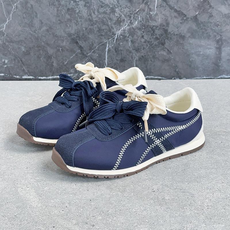 

9 холодные липкие женские туфли на плоской подошве удобные повседневные весенние новые универсальные легкие спортивные 40 темно-синий