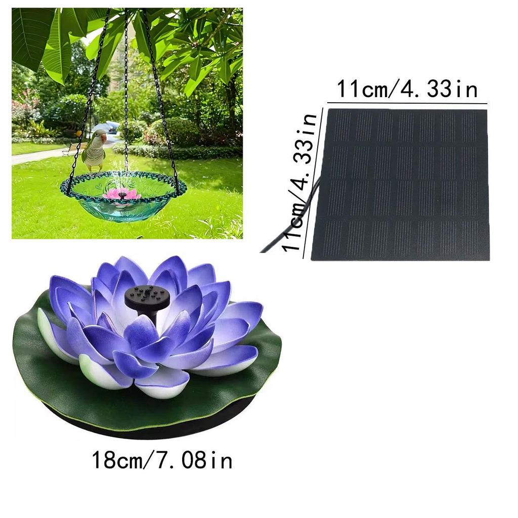 Outdoor Solar Lotus Fountain - 1.5W/2.5W Bird Bath Pond Solar-powered Fountain
