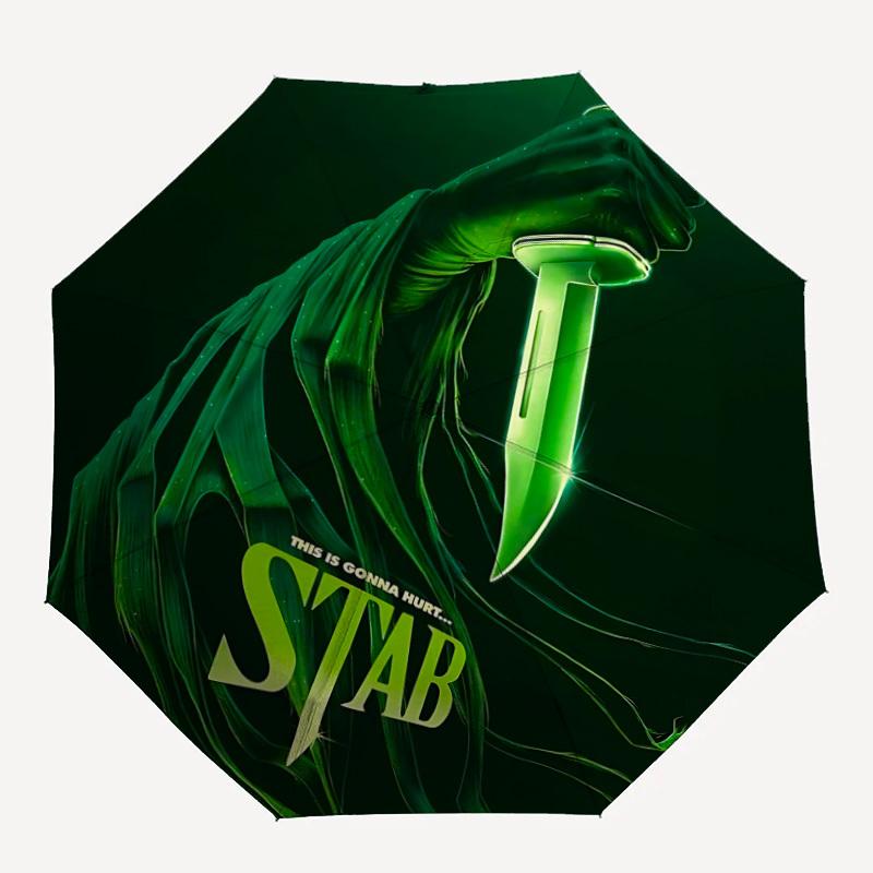 

1pc Horror Thriller Scream Automatic Open/Close Umbrella Folding Umbrella, Portable Compact Travel Umbrella, Birthday/Christmas Gift for Men & Women