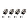 New Aluminum Alloy Automobile Motorcycle Electric Vehicle Tire Anti-theft Valve Cap ([red] Set of Four)