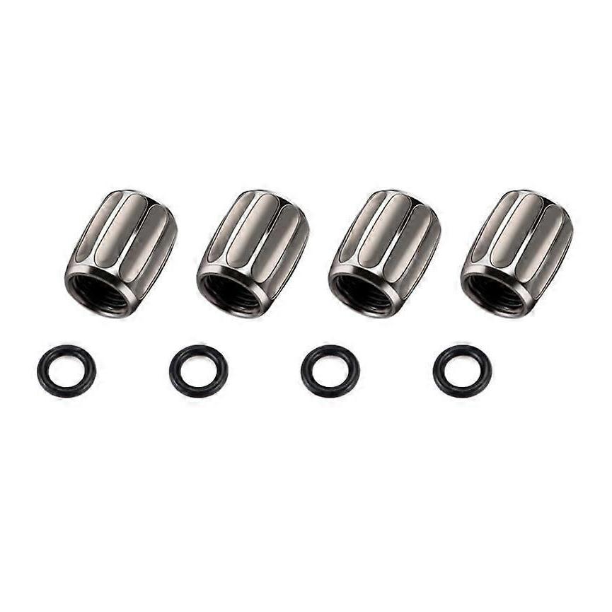 New Aluminum Alloy Automobile Motorcycle Electric Vehicle Tire Anti-theft Valve Cap ([red] Set of Four)