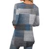 Women's Fashion Casual Three-quarter Sleeve Printed Round Neck Top