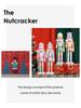 30cm European Wooden Nutcracker Ornament - Macaron Walnut Cracker Christmas Decoration.
