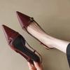 Fashion Hot Sale Pointed Toe Sexy Mid Heels Party Shoes Women Sandals Designer Summer Brand Pumps Slingback Casual Shoe Dress Slippers