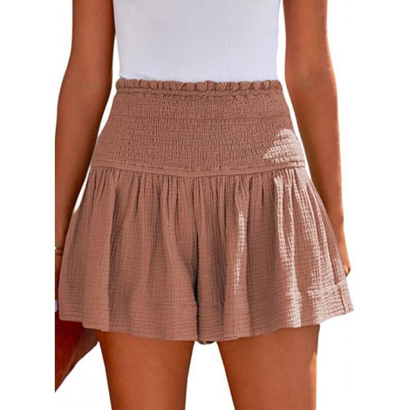 Ladies Casual Large Solid Color Breathable Fashion Wide Leg Shorts Shorts for Women Women's Shorts Summer Womens Shorts Elegant