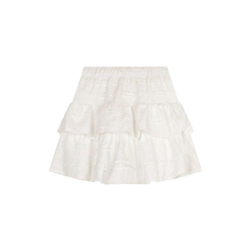 2025 Sweet Soft Girl Lace Midi Skirt – Summer Design Puffy Mini Skirt for Women