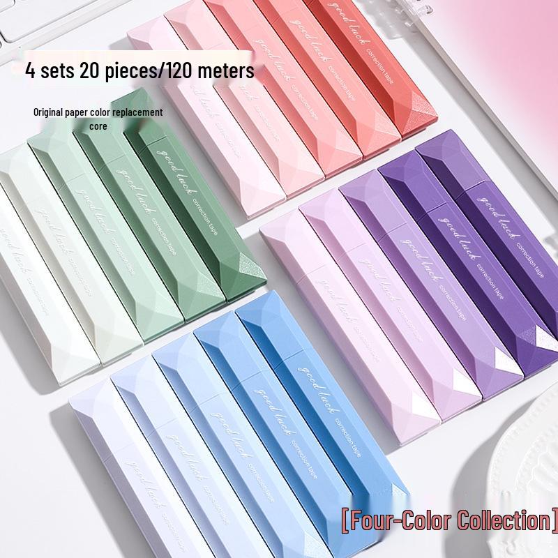 Gradient Invisible Color Correction Tape - Smooth, Portable, High-Quality Stationery for Primary School Students