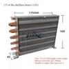 Copper Tube Aluminum Fin Heat Exchanger Condenser Coil Air/water-cooled Freezer Aluminum Sink Fin Radiator Shellless 1PC