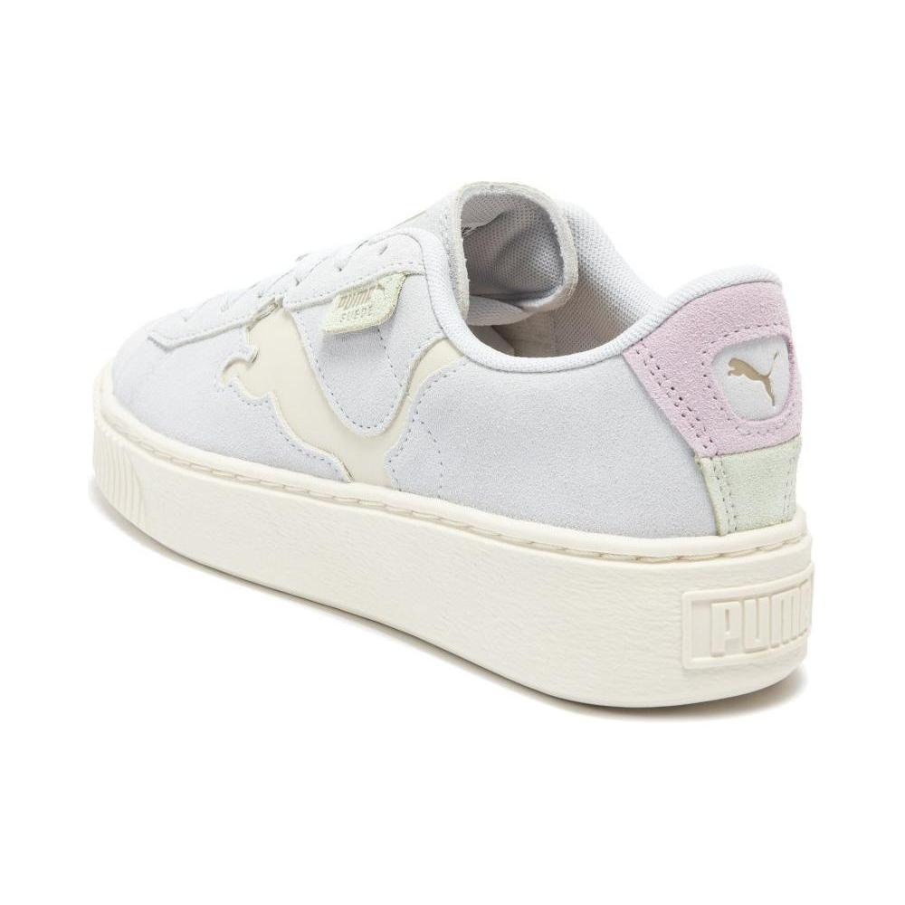 New Puma Women's Suede Platform 'Cutout   Silver Mist Grape' 397233-03