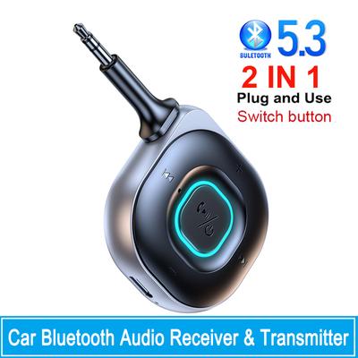 2 w 1 Bezprzewodowy odbiornik Bluetooth 5.3 Nadajnik Adapter 3,5 mm Gniazdo AUX Zestaw głośnomówiący do radia samochodowego Muzyka Audio Słuchawki TV