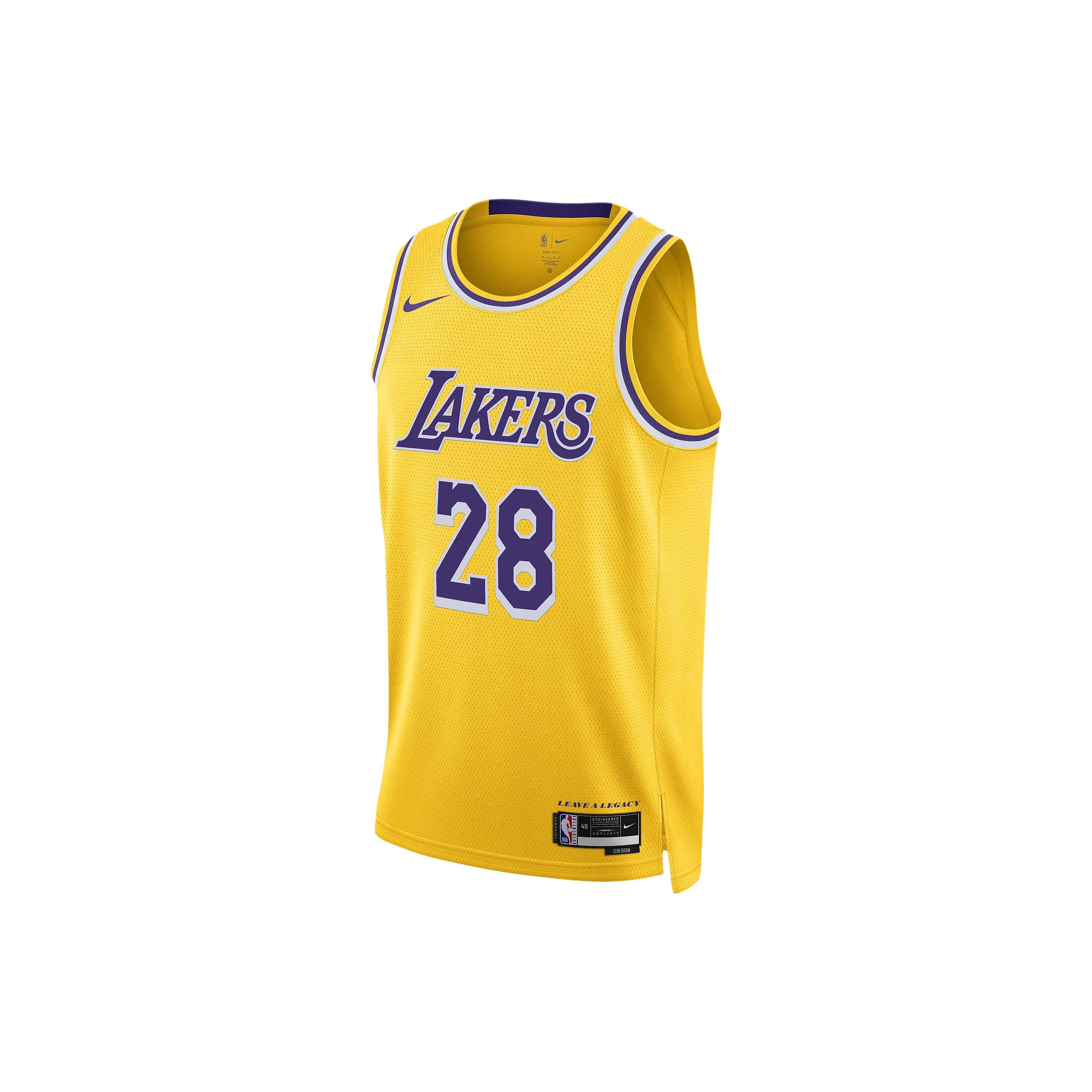 Nike Basketball Jerseys Men s Yellow Moderate Straight Fit DN2009-732 XXL