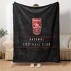Coperta in Flanella con Stemma dell'Arsenal Football Club, Poliestere Morbido, Design Moderno, Per Tutte le Stagioni per Campeggio, Viaggi, Regali per Feste o Compleanni