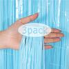 3Pack Valentines Day Party Backdrop Decorative Curtains Bachelorette Party Backdrop Metallic Foil Tinsel Fringe Curtain Christma