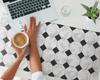 Protective Mat Desk Table Pad Geometric Tile Pattern 100x50 Cm